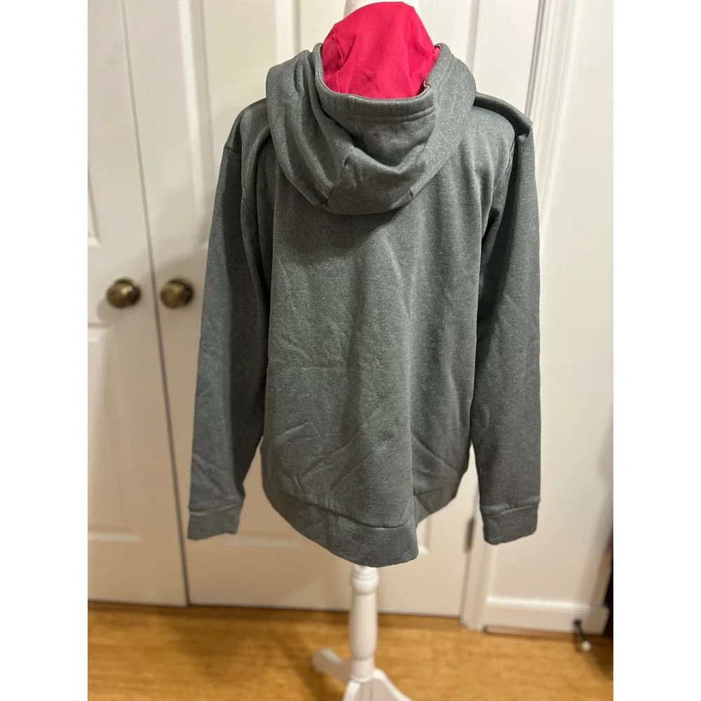 Nike Drifit ladies XL pink large swoosh gray hoodie pocket athletic‎